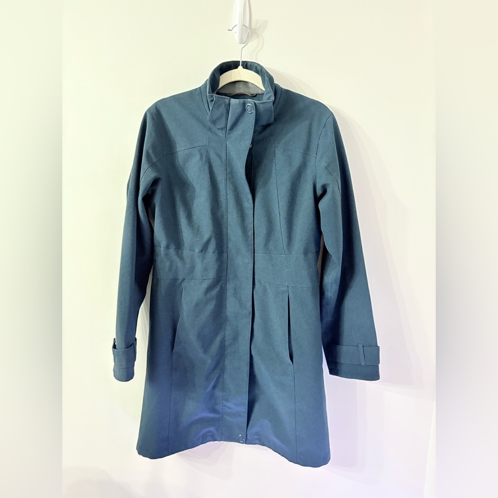 MERRELL Opti Shell Navy Waterproof Soft Shell Rain Jacket Womens S Double Lined